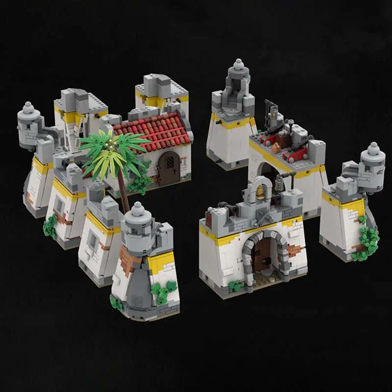 MOC- 199210   Modular medieval forte mini blocos de construção conjuntos diy criatividade modelo museu clássico coleção tijolos brinquedos das crianças