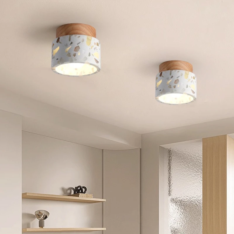 

Stone Ceiling Lights Modern Marble Travertine Ceiling Lamp Bedroom Corridor Aisle Mount Foyer Hallway Stair Home Decor Lighting