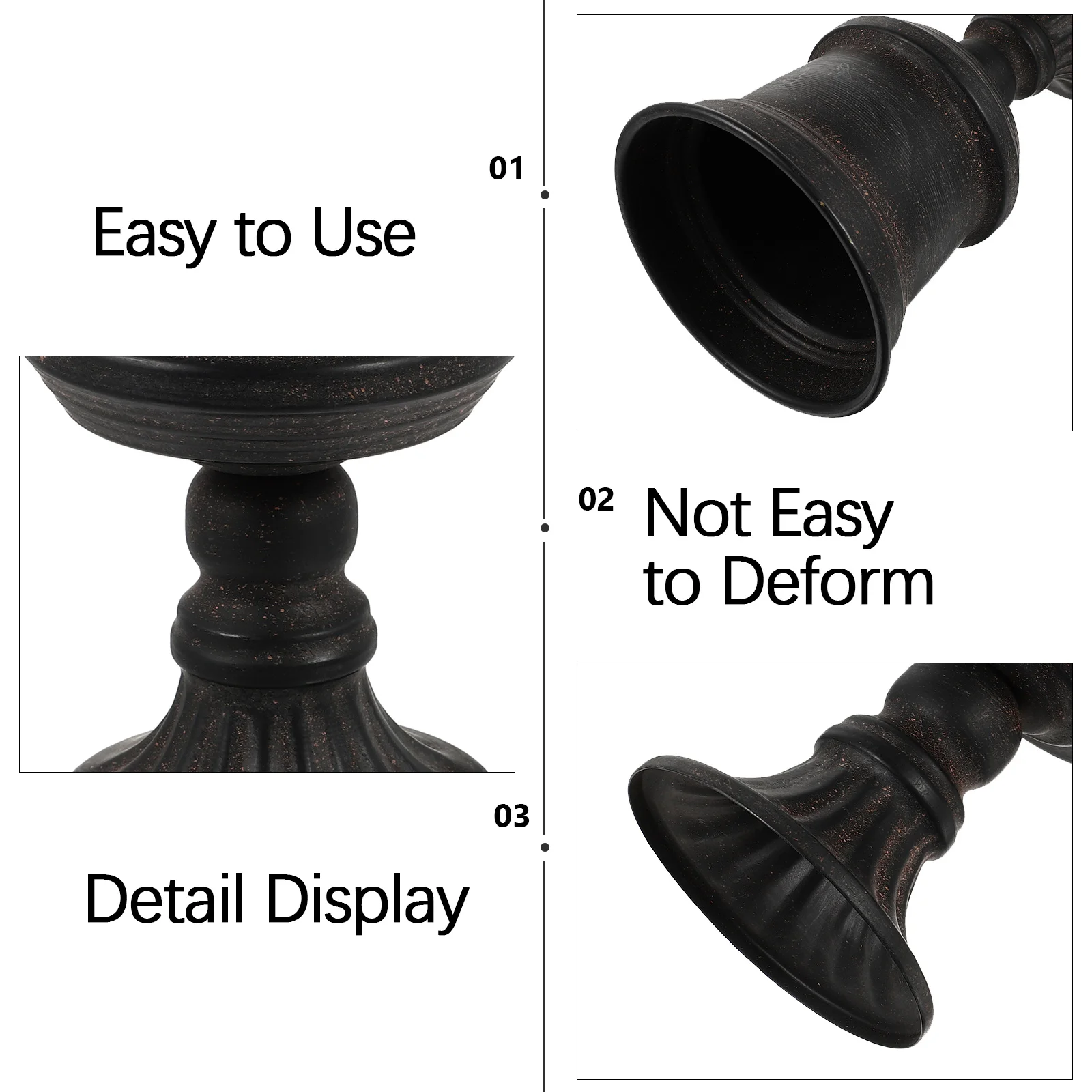 

1Pc Strong Metal Flower Vase Antique Design Wedding Table Centerpiece Home Desktop Decoration Stable Indoor Plant Holder