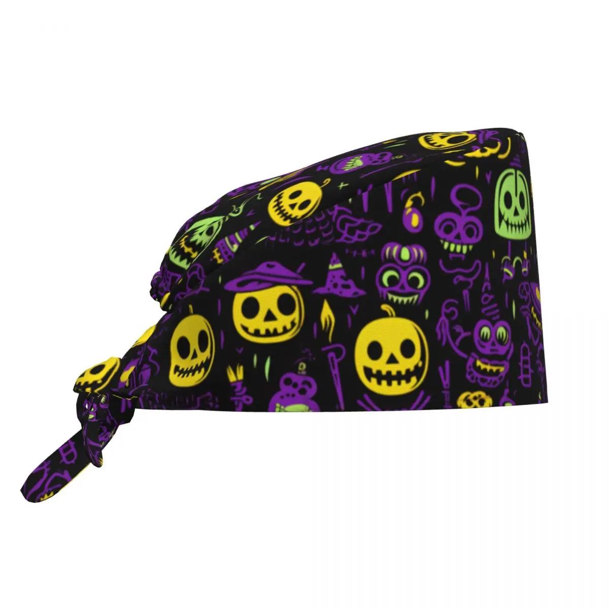 Custom Horror Skeleton Skull Working Cap Halloween Surgical Hats Men Women Operating Room Cap Operator Hats Lab Works Hat