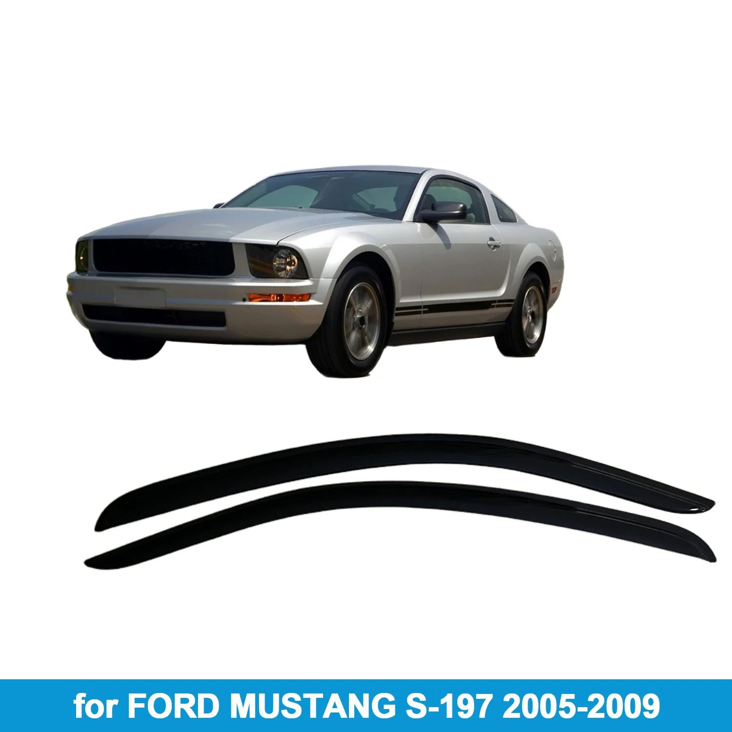 

Оконный козырек для FORD MUSTANG S-197 2005-2009, защита от дождя, боковой дефлектор, защита от атмосферных воздействий, лента для наружного крепления