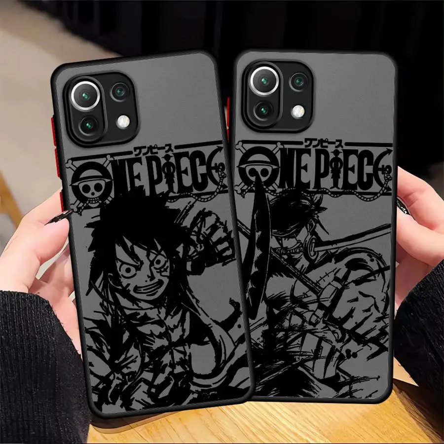ワンピース アニメ バックフォンカバーケース Xiaomi Mi 12T 10T 11T 12x 13 11 Lite 14 13 Pro用