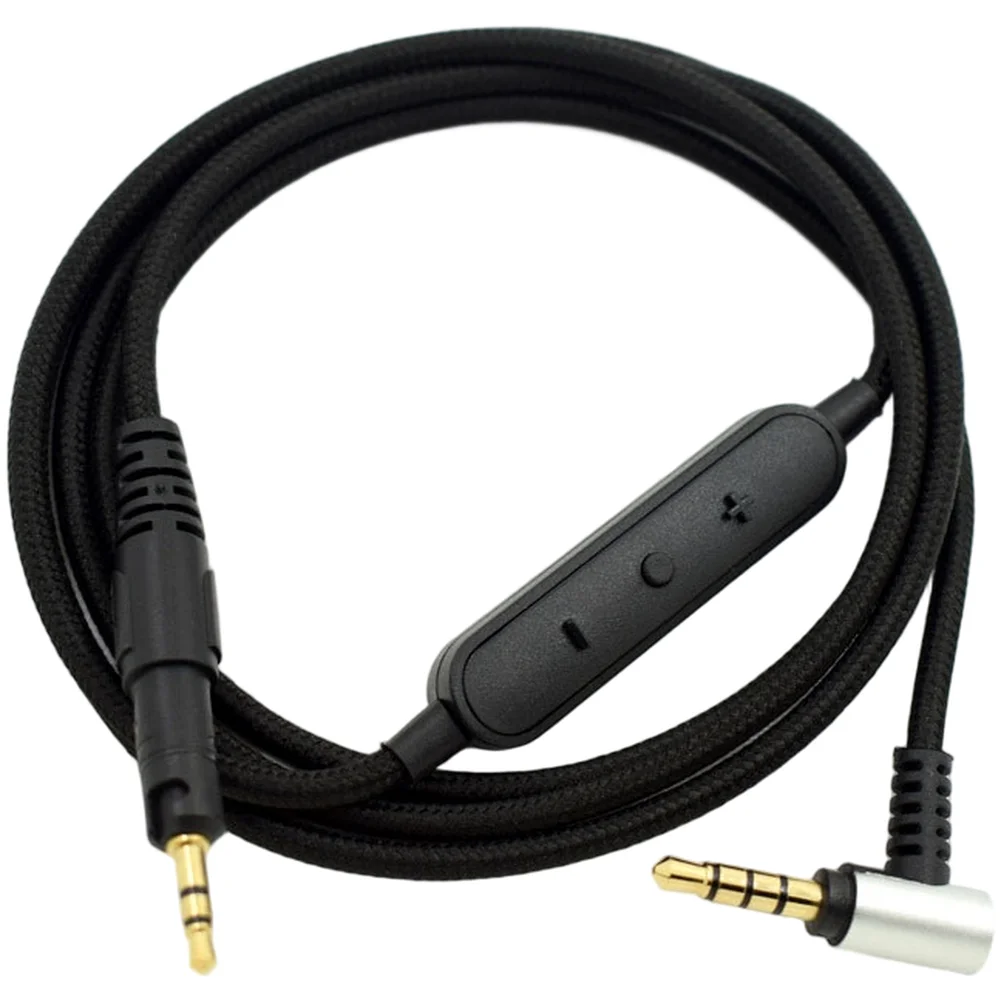 كابل صوت بديل لسماعات ATH M40X M50X M60X M70X مع ميكروفون 3 5 مم نايلون لـ BRAIDED، 5N LC-OFC نحاس خالي من الأكسجين #1