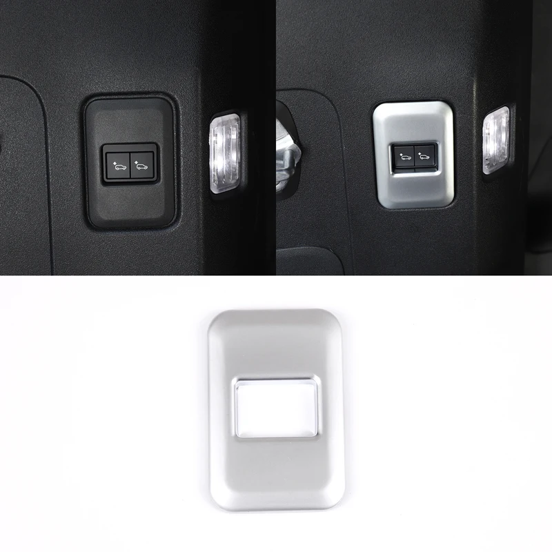 

For Land Rover Defender 90 110 2020-2022 ABS Chrome Car Trunk Height Adjustment Button Frame Cover Trim Interior Accessories