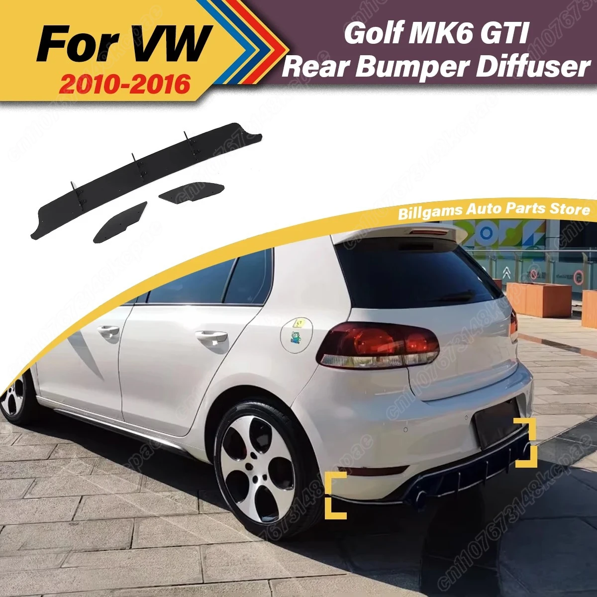 

For Volkswagen Golf MK6 GTI MK6 R 2010 2011 2012 2013 2014 2015 2016 Car Rear Spoiler Lip Diffuser Decoration Accessories Kit