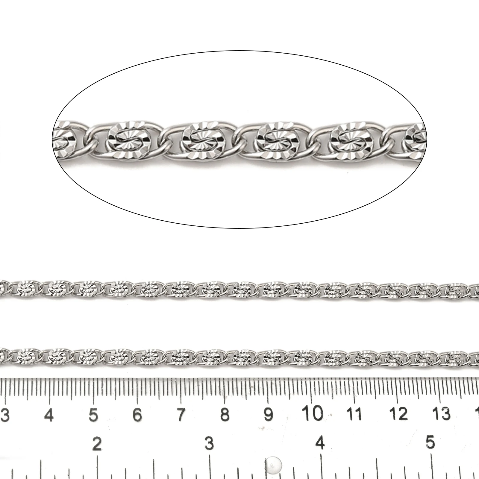 10M 304 Stainless Steel Unwelded with Spool Stainless Steel Color for Making DIY Jewelry Necklace Bracelet Accessories