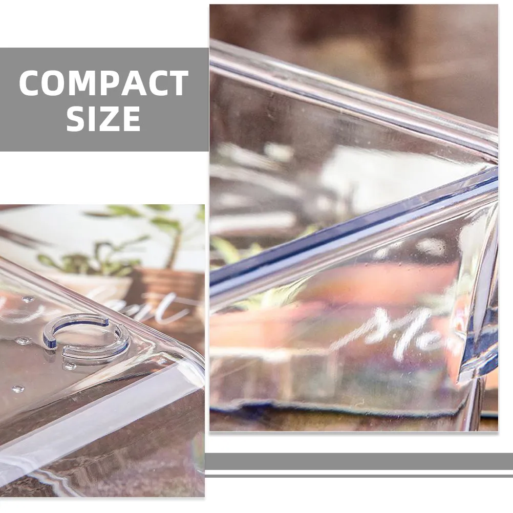 6Pcs Clear Drawer Organizer Storage Set Multifunctional Transparent Trays for Kitchen Office Vanity Desk Supplies
