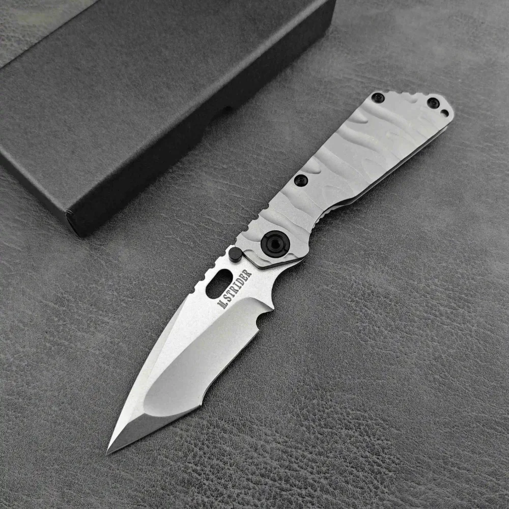

Titanium folding knife TC4 Titanium handle folding knife Outdoor survival jungle camping High hardness durable EDC folding knife