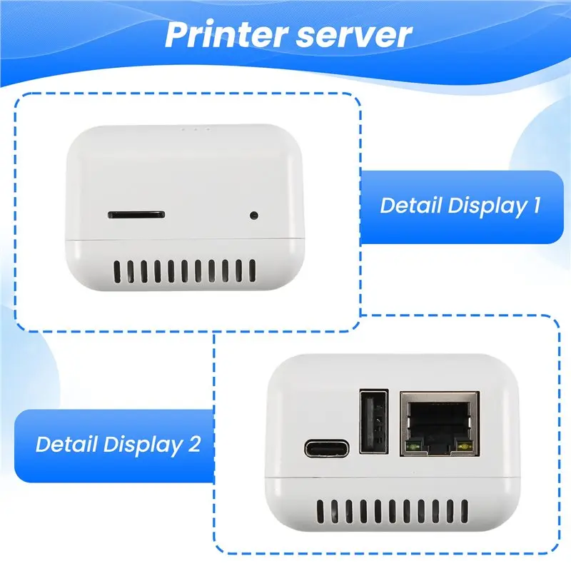 Well Made-Printer Server Print Server NP330 Network 100Mbps USB 2.0 RJ45 Connectio EU Plug