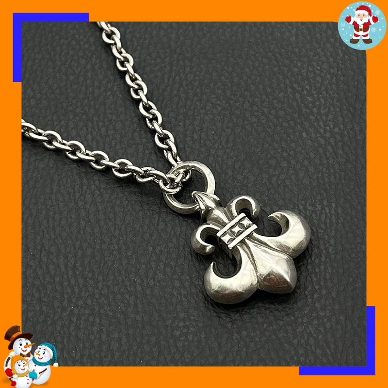 Premium Retro Ring Scout Flower Necklace Medium Hip Hop Iris Personalized Pendant Classic Trendy Brand