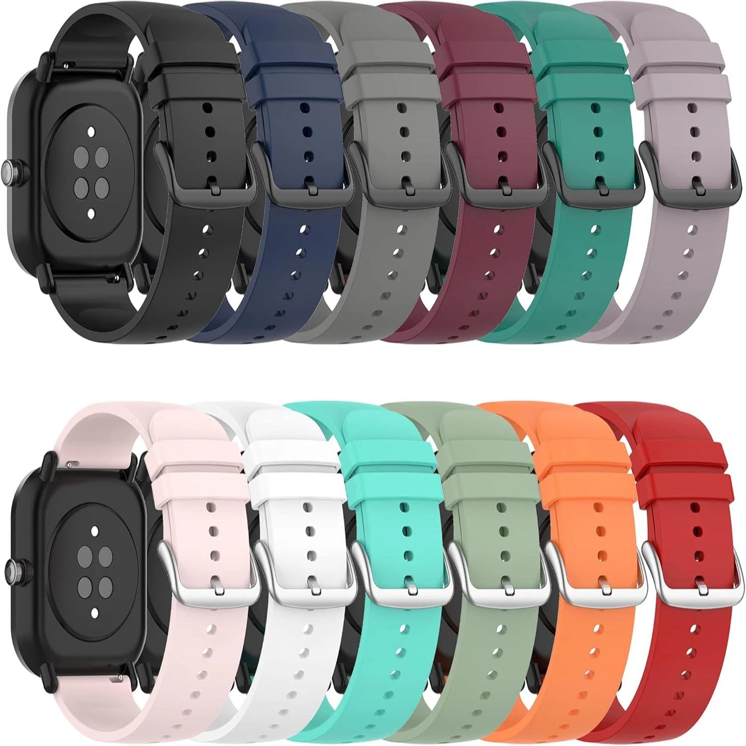 

Comfortable and Durable Soft Silicone Band Replacement for Bip, Bip Lite, Bip S, Bip U, GTS, GTS 2, GTS 2e, GTS 2 Mini, GTR 42mm