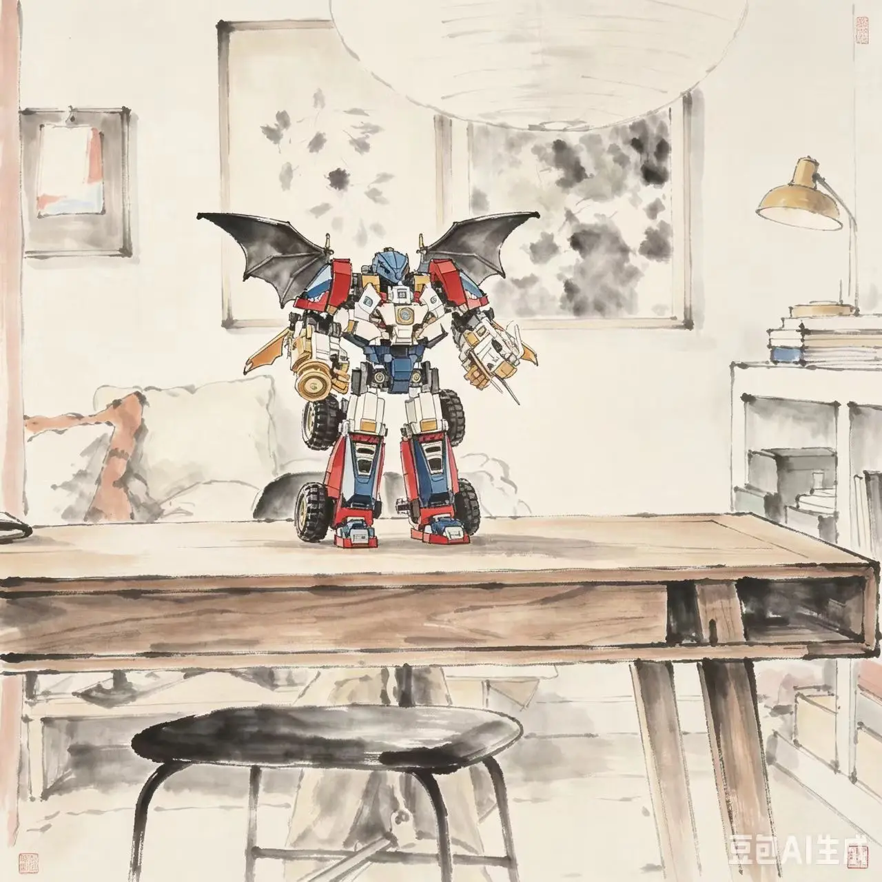 2025 New  Mech High-Tech Mecha 1187pcs Building Blocks Bricks Robots Model Adult Kids Assembled Toys Gifts for view 4