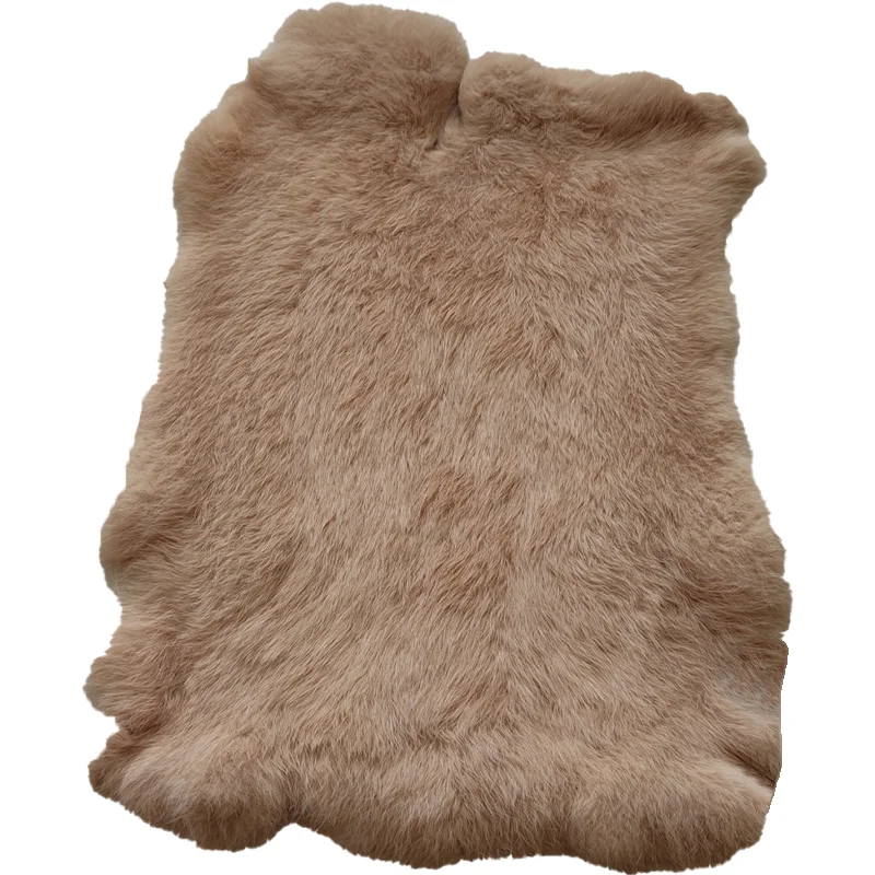 Pelle di coniglio Rex naturale Materiali fatti a mano fai-da-te Pelliccia tinta Cuscino del sedile in pelle Guanti Cappello Cappotto Materiali