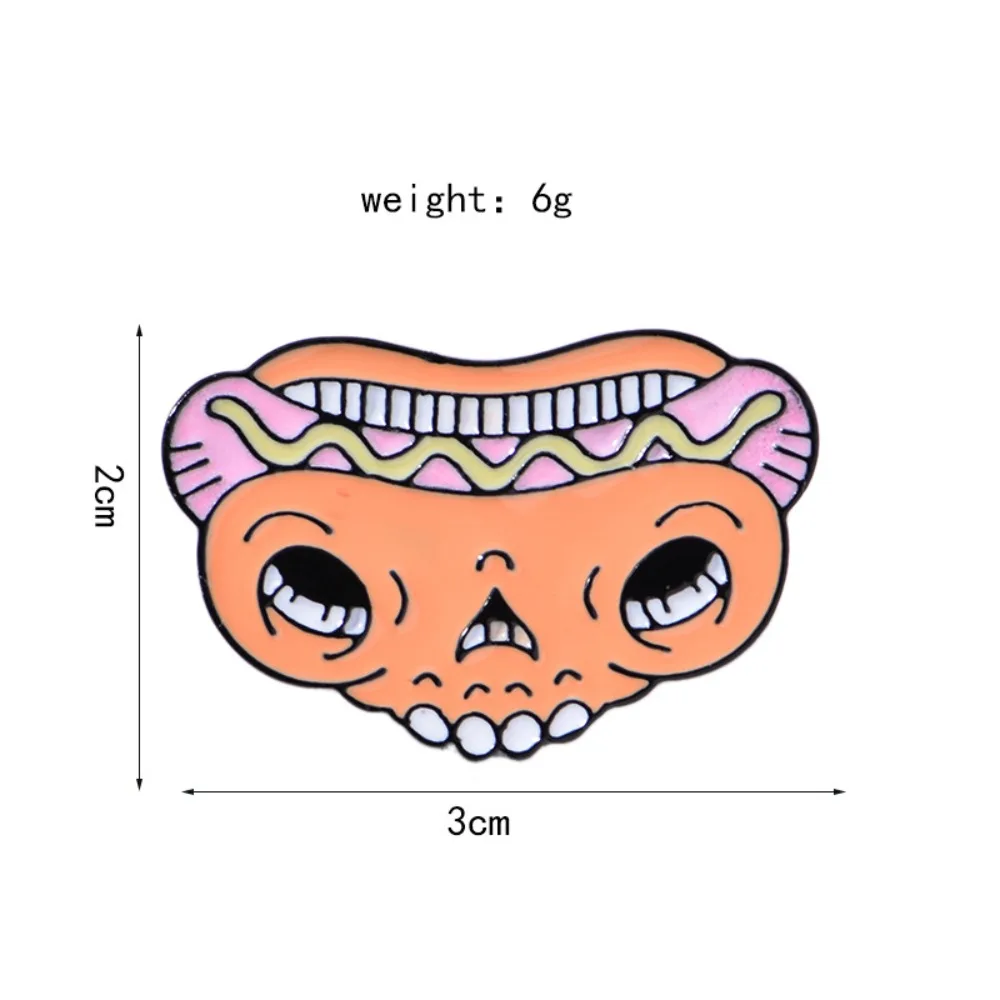 Spille da bavero vintage di Halloween Spilla in lega di cibo squisito cartone animato Spilla creativa a ciambella schiaffo Accessorio di gioielli di Halloween