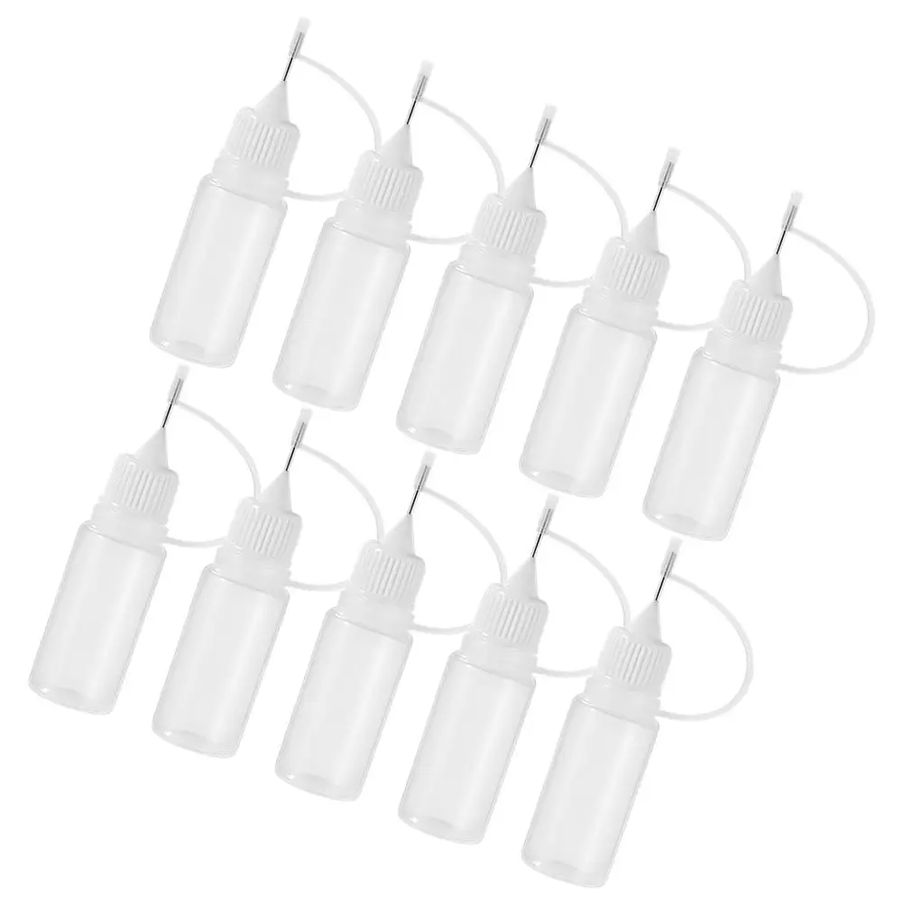 

10Pcs Plastic Fine Tip Needle Squeeze Bottles Pointed Tip Glue Oil Dispenser Precise Leakproof Applicator Plastic Dropper