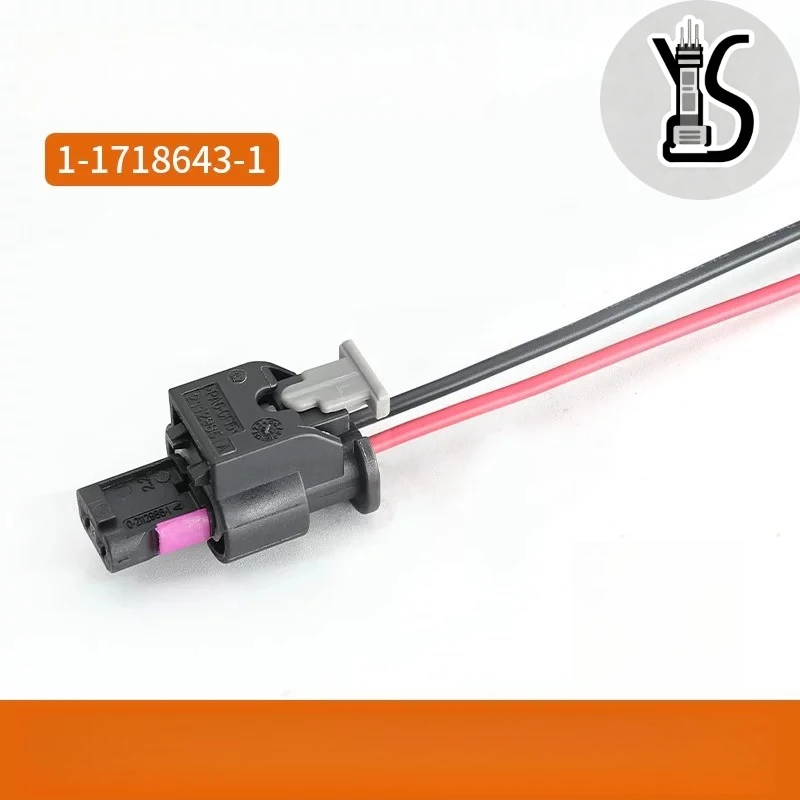 2PCS/SET Original Genuine waterproof connector 1-1718643-1 With wiring harness Plastic shell For Automobile Smart Electronic
