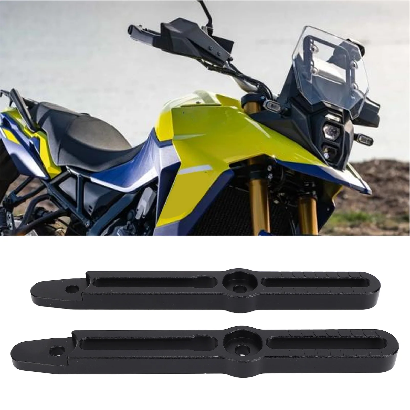 

Комплект регулятора ветрового стекла из черного алюминия для Suzuki V-Strom 800DE (2022-2024) — шумоподавительный кронштейн