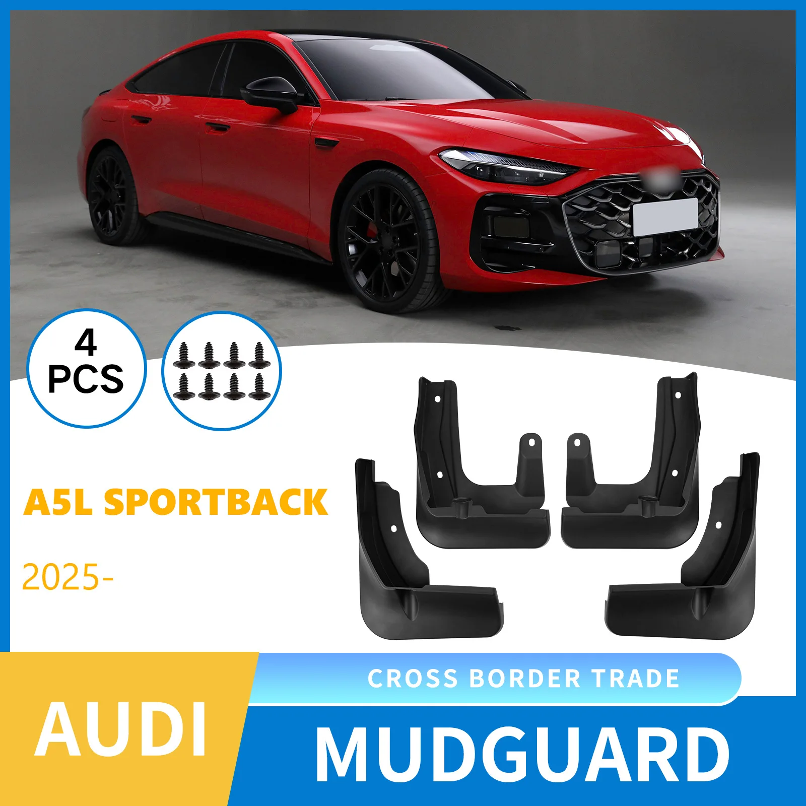 

Mudguard For modifying the tire mudguard of SAIC Audi A5L Sportback 2025 car,Front Rear Flares Splash Guards Cover Car Accessori
