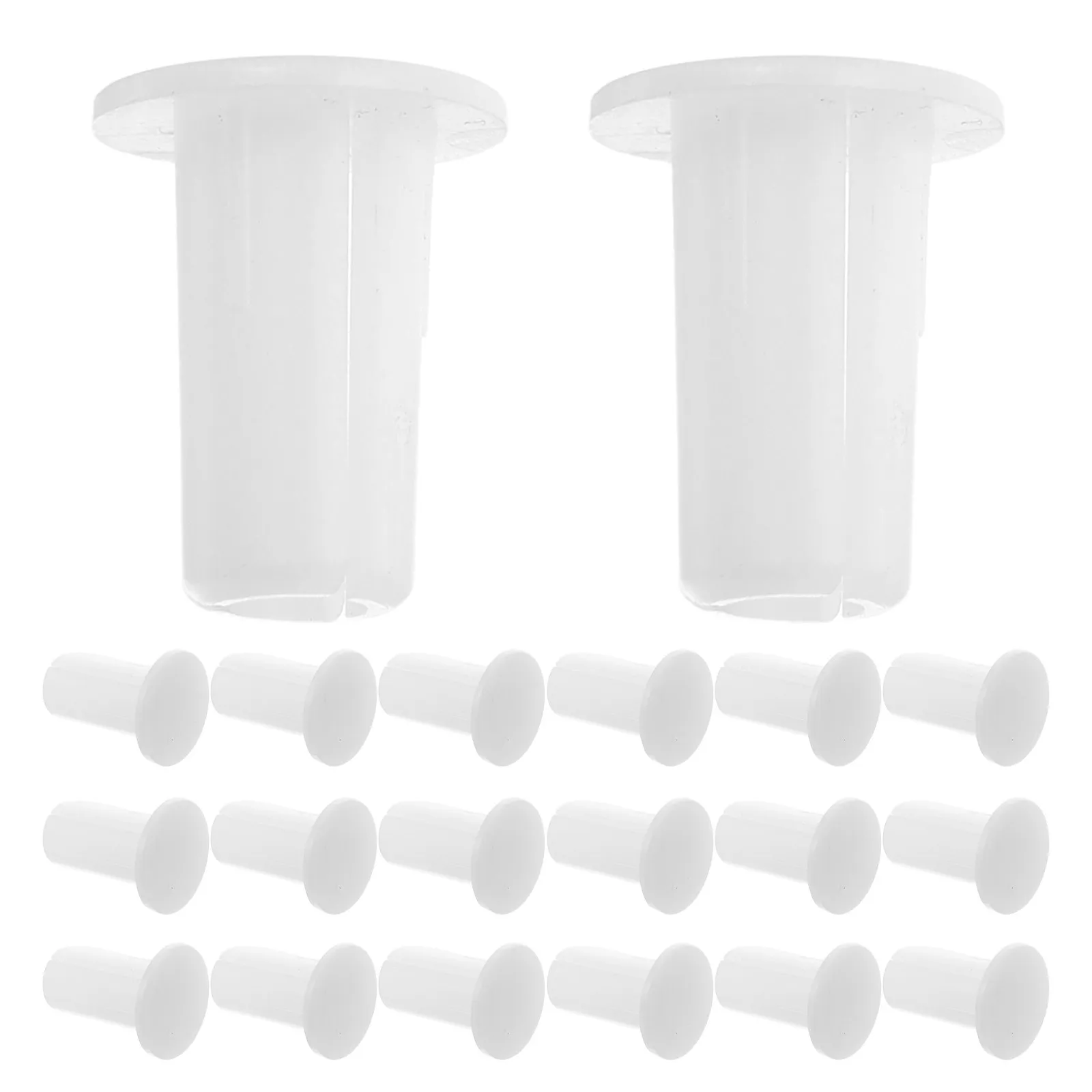 20Pcs Clothes Rod End Caps Anti-Aging Anti-Wear Plastic Stopper Closet Laundry Rack Rail Pole Sealing Plug Wardrobe Balcony