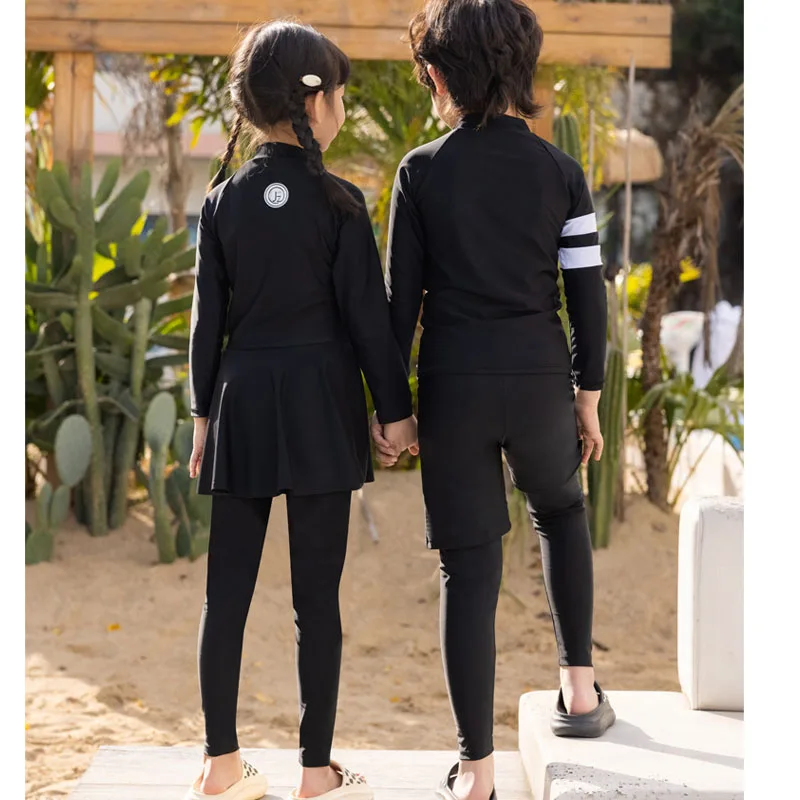 Girls Rash Guard Long Sleeve Swim Dress with Leggings Full Body Sun Protection Quick Dry Rashguard Swimsuit Kids Youth Toddler