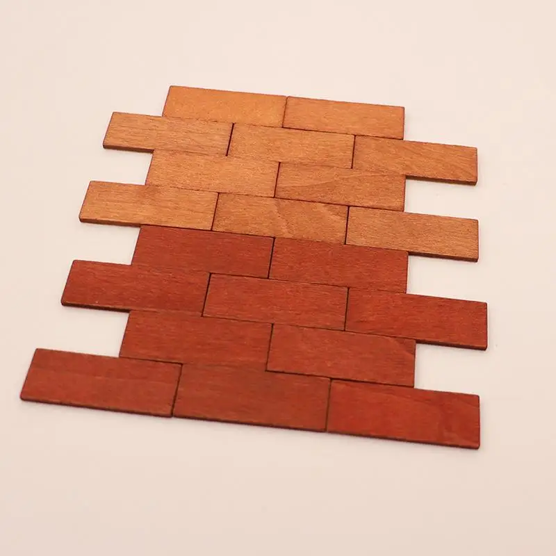 DIY Dollhouse Floor Boards Set Wooden Mini Furniture Accessories 112 Scale 10Pcs for Toy House Decor