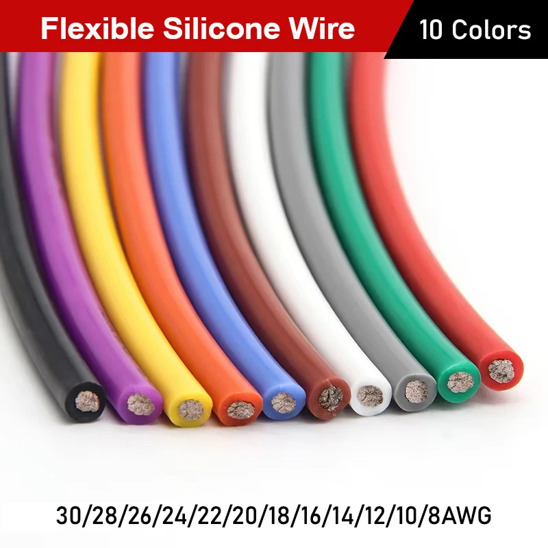 Customized order - Each 350M 20AWG Black Blue Red Green Heat-resistant cable Soft Silicone Wire