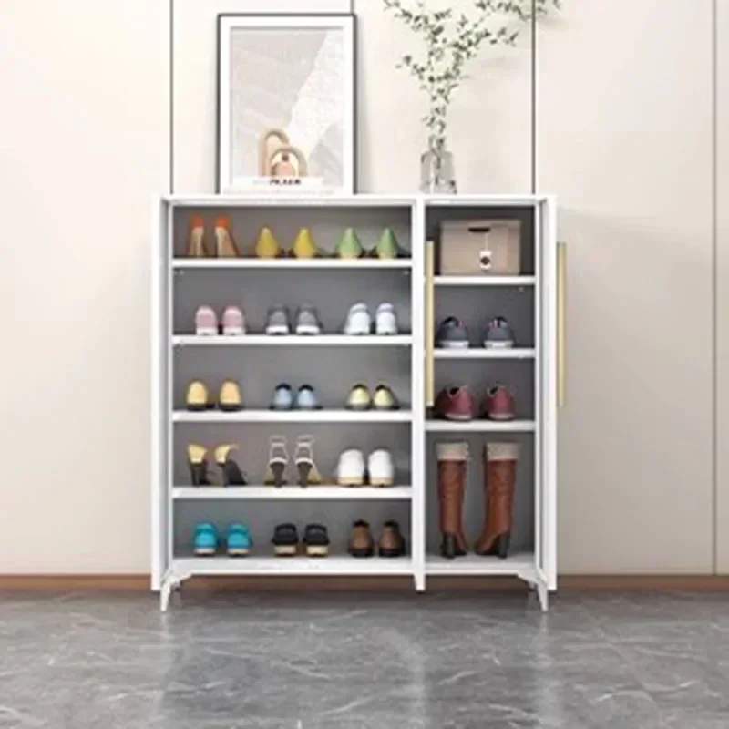 ห้องนั่งเล่นตู้เก็บรองเท้าDesigner Multifunctional Entranceชั้นวางตู้รองเท้าโลหะArmoire A Chaussures Furnitures