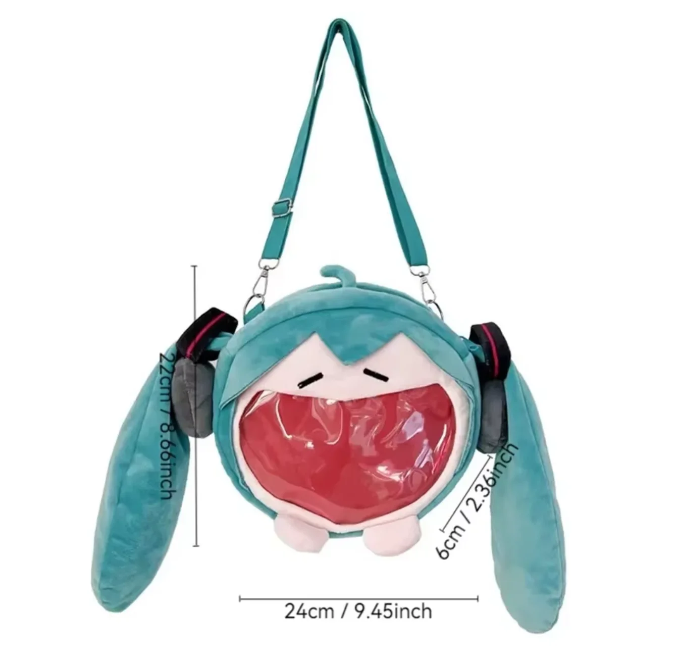 กระเป๋าสะพายไหล่ฮัตสึเนะ กระเป๋าเป้สะพายหลังใหม่ น่ารัก ลายการ์ตูนอนิเมะ ตุ๊กตาขนนุ่ม คาวาอี้ กระเป๋าเป้สำหรับนักเรียน ของขวัญเด็ก ของเล่น