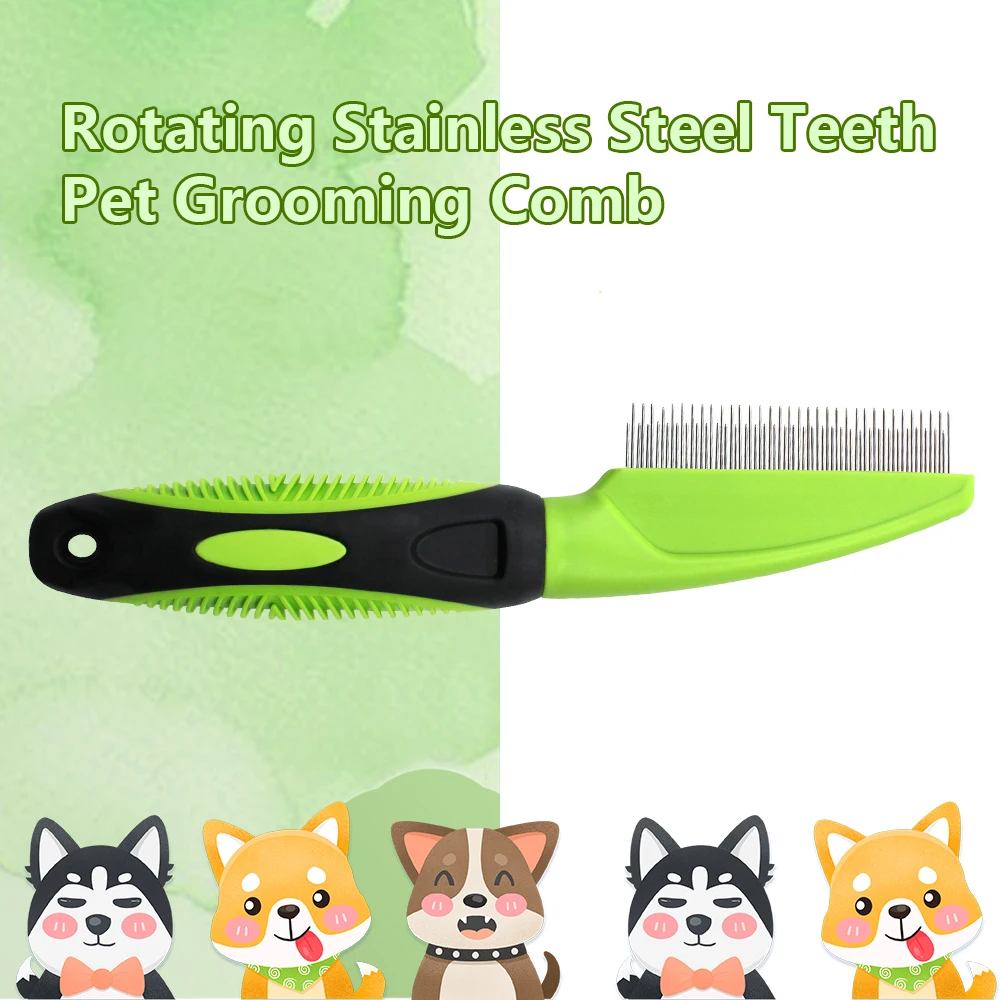 Dog Cat Length Rotating Pin Pet Comb