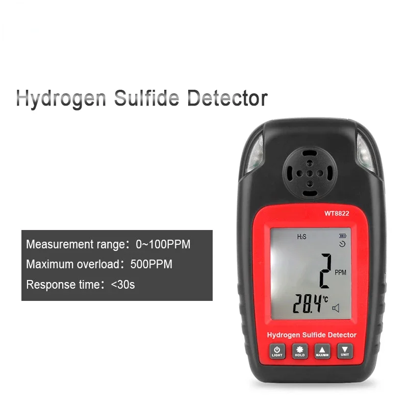 

WT8822 Hydrogen Sulfide Gas Detector High Sensitivity Poisoning Alarm Detector