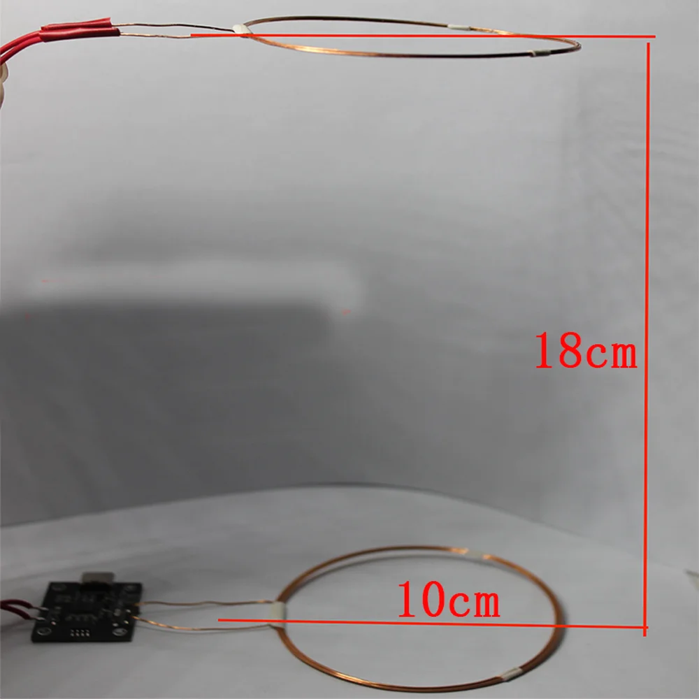 Bezprzewodowy nadajnik zasilania typu c 5 V cewka indukcyjna bezprzewodowe ładowanie z lampą LED odbiornik LED Diy statek Model samochodu