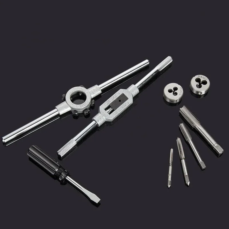 Metric 110Pcs Tap and Die Set HSS Titanium Coated For External Internal Thread Cutting Hand Threading Tools