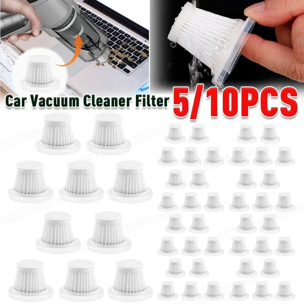5pcs Cordless Vacuum Cleaner Hepa Filter Parts Home Car Element Handheld Vacuum Cleaner Wireless Replacement Filter Accessories