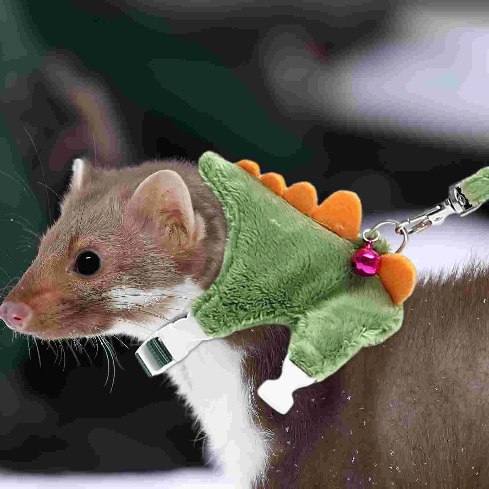 Pet Leash Guinea Pig Harness Dog Clothes for Whose Pigs Face Rodent Accessories Cobayos Puppy Small Ferret Traction Strap