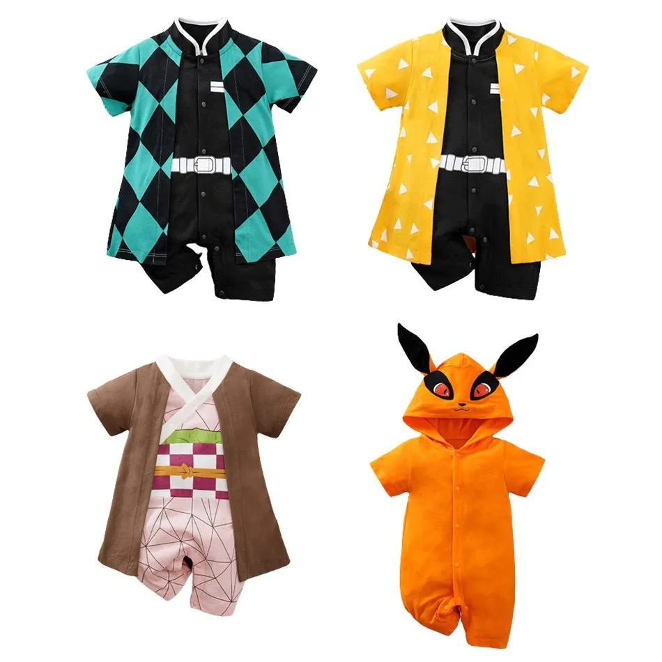 Baby Clothing Baby Short Sleeved Buttocks Wrapped Jumpsuit Newborn Anime Themed Shorts Crawling Clothes Going Out To Hug Clothes