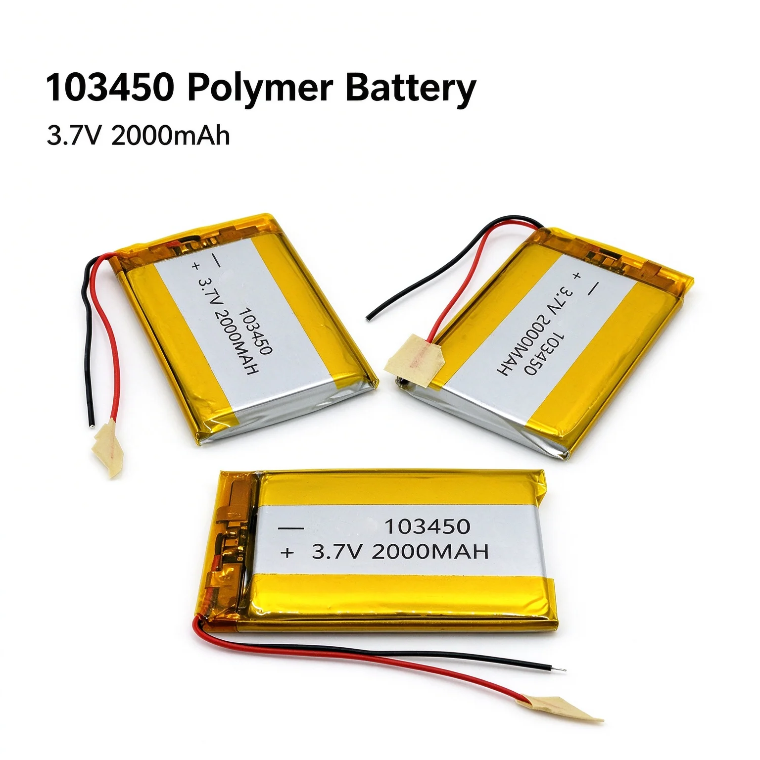 ISUNOO 103450 Polymer Lithium Battery 3.7V 2000mAh for Beauty Device Warm Water Treasure Battery