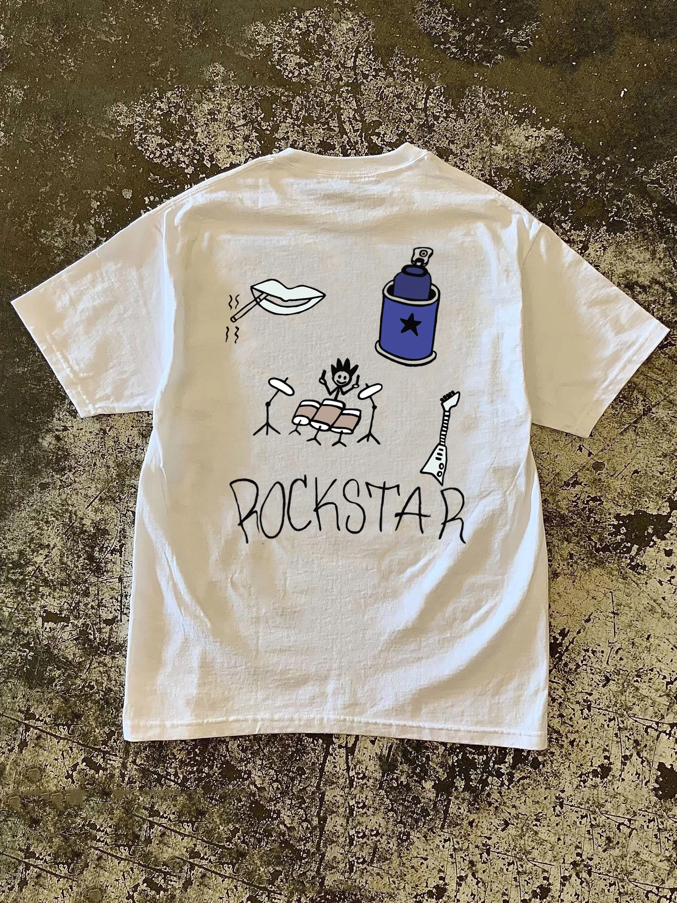 Little Chen Story Multi 260g Heavyweight Pure Cotton Explosion Boy Hip Hop  Design Sense Ins Short Sleeve T Shirt