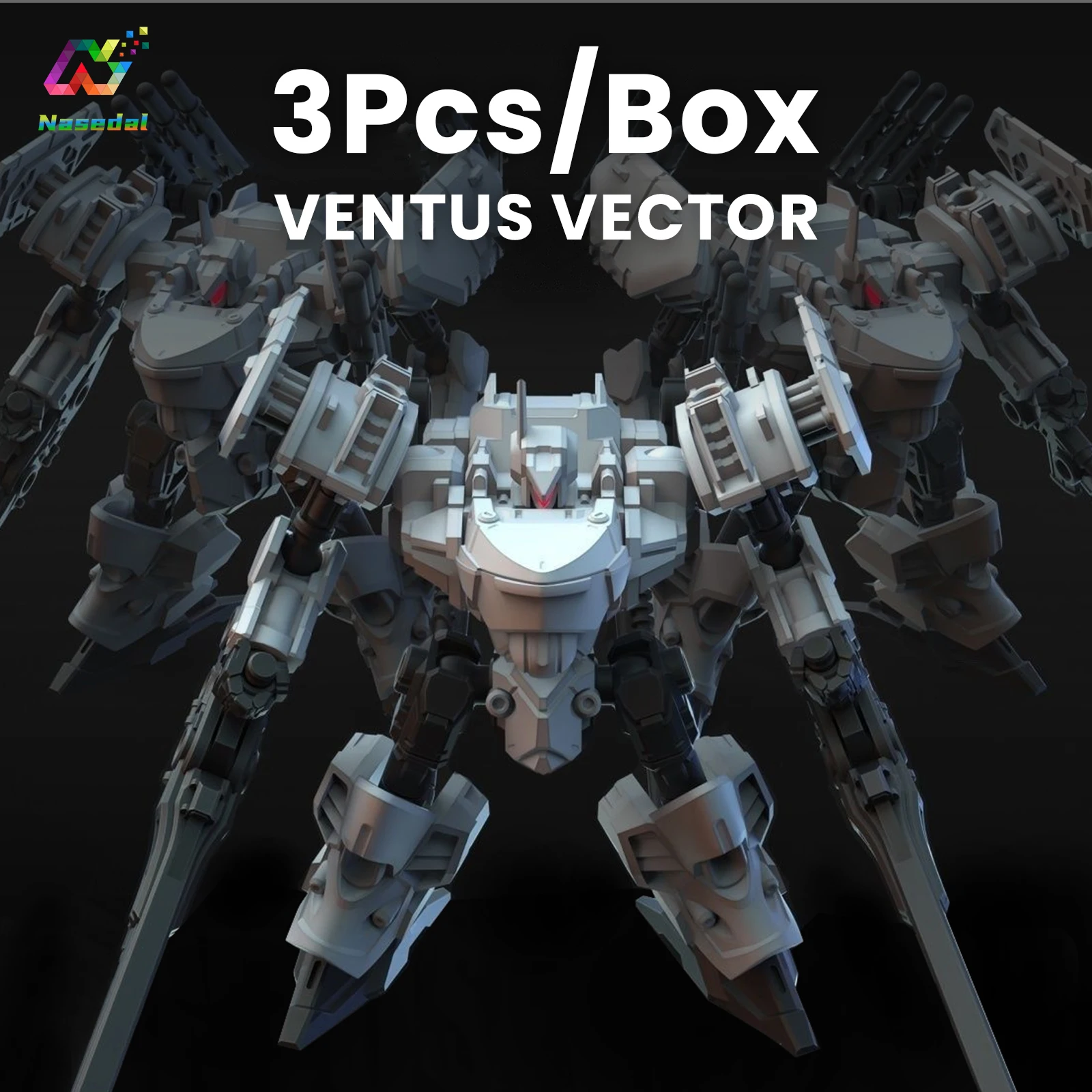 Sheik Mainland 3MIN Project Muge-R2 Ventus Vector 1/60 Scale Plastic Model Kit Assembly Robot for Adults Enthusiasts (3pcs/box)