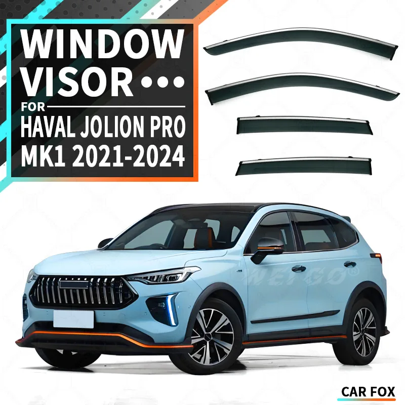 4Pcs Window Visor Rain Guard Wind Deflector For Haval Jolion 2021-2026 SUV Side Window Vent Sun Shade Car Exterior Accessories