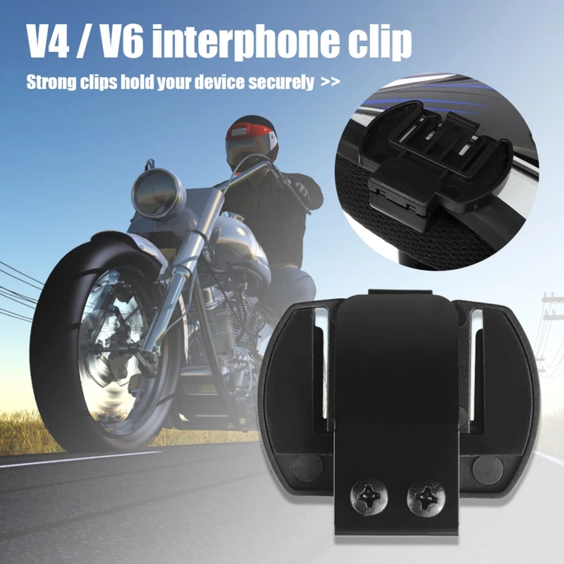 for V4  Bluetooth-compatible Intercom Clamp Helmet Headset Motorcycle Bracket H9EE