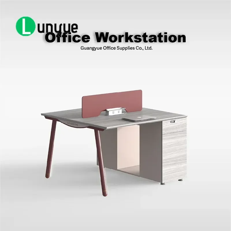 Modular Office Workstation for 2 4 or 6 Persons with Built-in Power Supply Expandable Desk Furniture for Modern Workspace