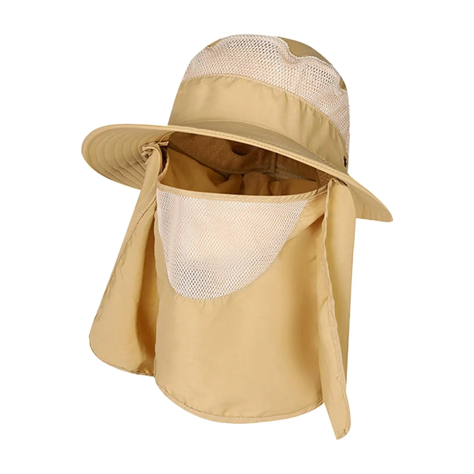 

Summer Caps Sun Hat with Detachable Neck Flap Cover Backpacking Fishing Hat