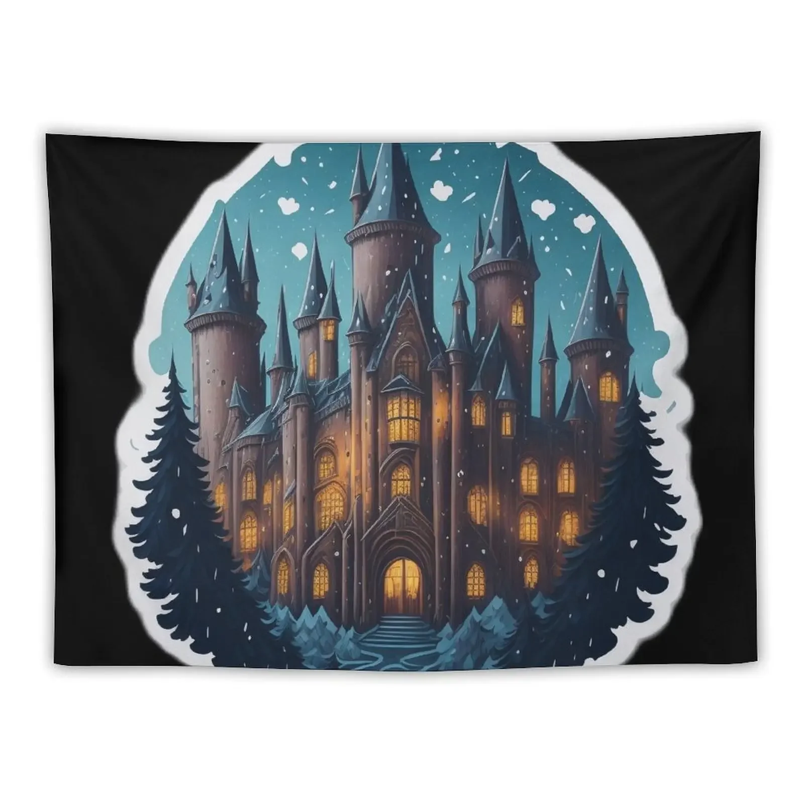 

Magical Winter Castle Sticker Sticker House Decorations Aesthetic Room Decors Nordic Home Decor Tapestry Wall Carpet Tapestry