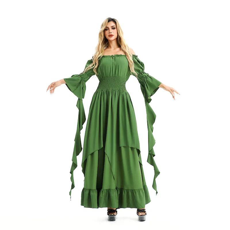 الأوروبية والأمريكية تأثيري المحكمة نمط الرجعية القرون الوسطى عصر النهضة فستان أداء الملابس البيرة مهرجان فستان فستان رقص #2