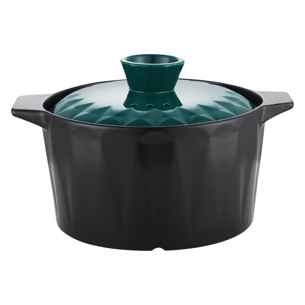 

1Pcs Ceramic Casserole Pot for Soup Oatmeal Cooking Home Restaurant Use Non-Stick Stew Pot High Temperature Resistant Even Heat