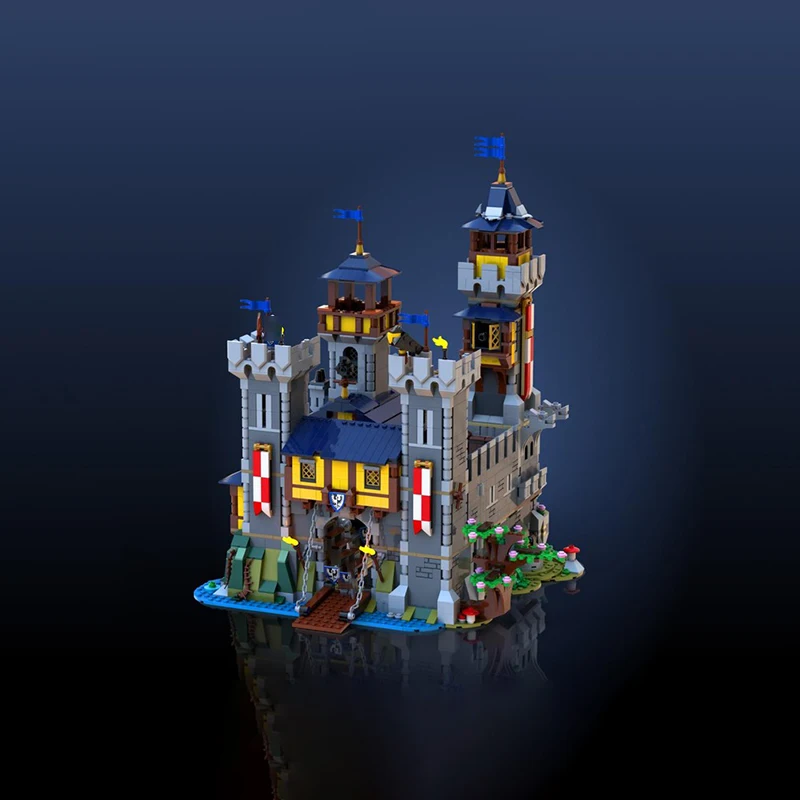 

2570PCS MOC medieval castle building two three-in-one castle model assembly building blocks toy children's birthday gift
