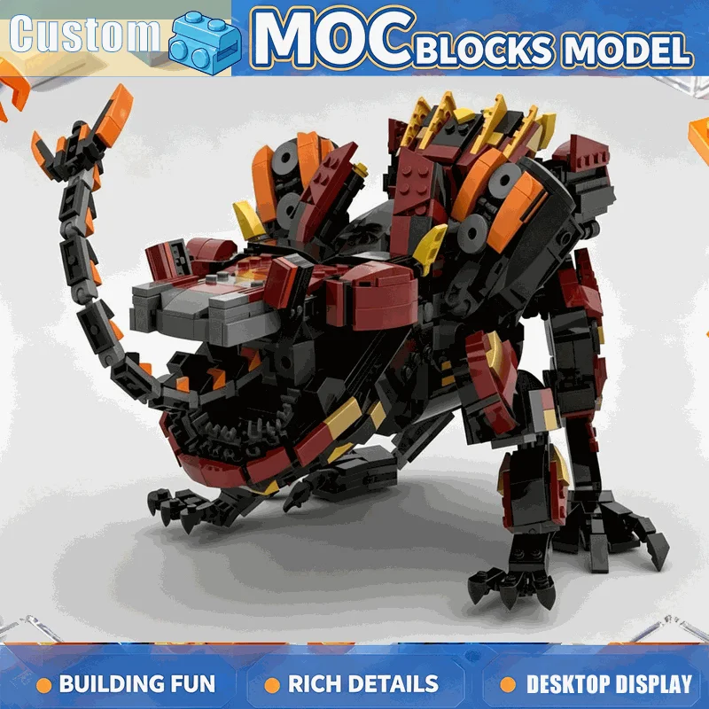 1438PCS Mechanical Predator Beast Model Building Blocks Custom Robot Monster Toy DIY Creative Educational Assembly Figure Gifts