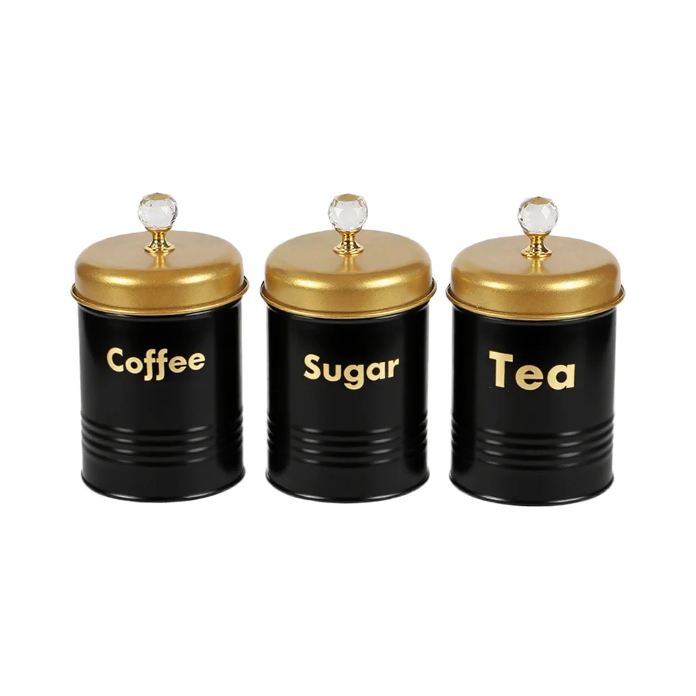 Metal Home Kitchen  Tea Coffee Sugar Tin Canister Set,Bread Box Set