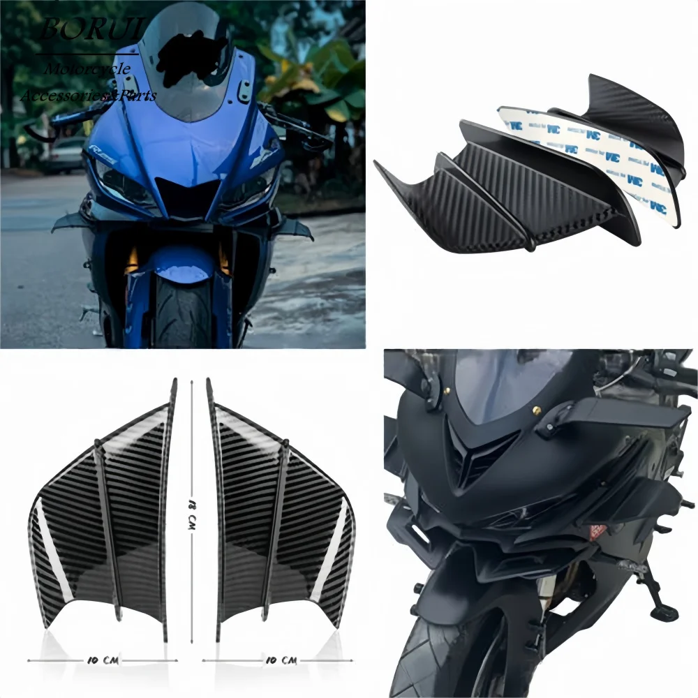 

Suitable for Yamaha R15 R25 R3 R6 R1 FZ1 FZ6 FZ8 Aerodynamic Fixed Wind Wing Kit Motorcycle Fairing