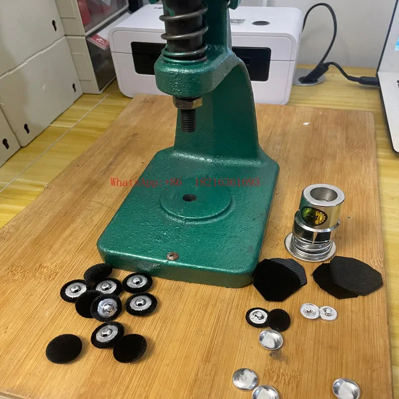 2026GOOD Manual Bag Pressing Button Machine, Clothing Bag Button Tool, Manual Material Mold Button Machine